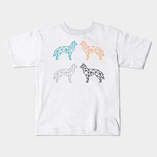 Geometric Dogs Kids T-Shirt